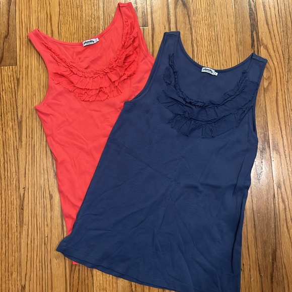 Lot of 2 Johnnie B Boden tank top Blue Large L - Picture 1 of 6